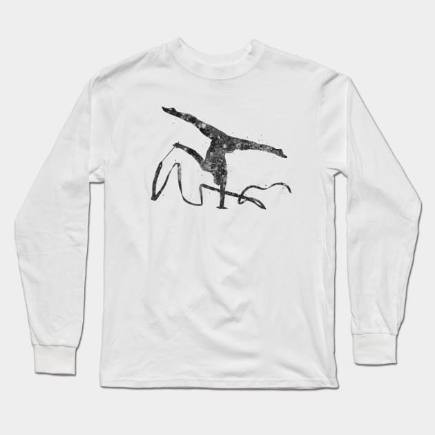 Rhythmic gymnastics ribbon Long Sleeve T-Shirt by Yahya Art